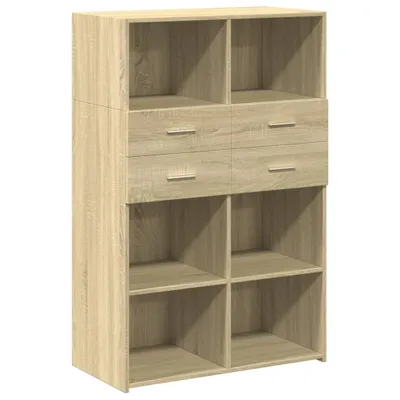 Produktbild von Highboard Sonoma-Eiche 80x42,5x124 cm Holzwerkstoff
