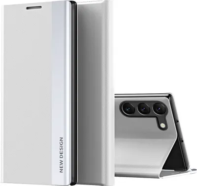 Image de Etui pour Samsung Galaxy S23+ Etui magnétique en cuirPolyuréthaneavec fonction Stand Blanc
