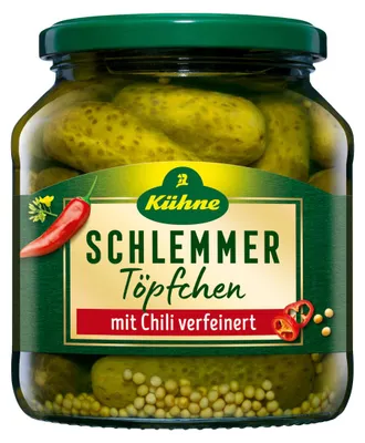 Zdjęcie produktu dla Kühne gourmet garnki ostrych pikli uszlachetnionych chili 580ml