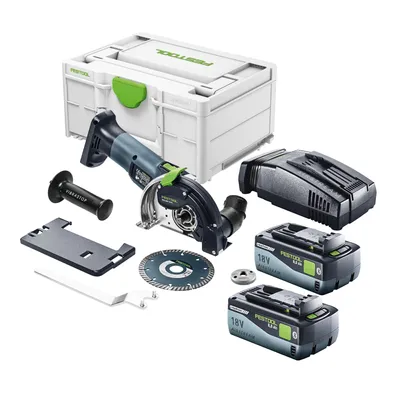 Produktbild von Festool DSC-AGC 18-125 FH EB-Basic Akku Freihandtrennsystem 18 V 125 mm Brushless + 2x Akku 8,0 Ah + Schnellladegerät + Systainer
