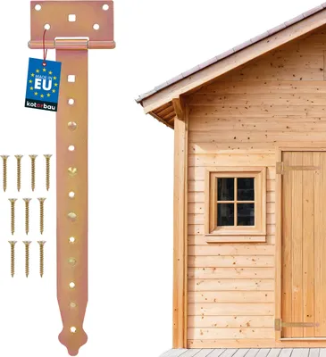 Obrázok produktu pre KOTARBAU® Krížový záves 350 mm Záves na okenice Záves na dvere Záves na hádzanie Stavebné kovanie Záves na záhradnú bránu Zámok na záhradnú bránu Pozinkovaný žltý