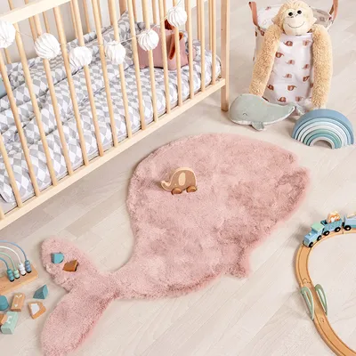 Produktbild von Volero - Kinderteppich - Huggy Wal Rosa - 70x120 cm - Kinderzimmer, Babyzimmer - Modern