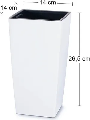 Obrázok produktu pre NABBI Plastový kvetináč DURS140 14 cm - biela