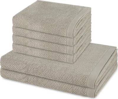 Produktbild von Möve Bliss 4 X Handtuch 2 X Duschtuch im Set Extra weich und hautfreundlich, Perlstruktur mit Massageeffekt, Moderner breiter Saum mit Aufhänger