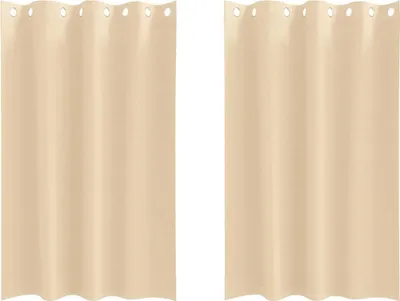 Zdjęcie produktu dla vidaXL Zasłony zaciemniające z pierścieniami 2 szt. kremowe 175 x 140 cm