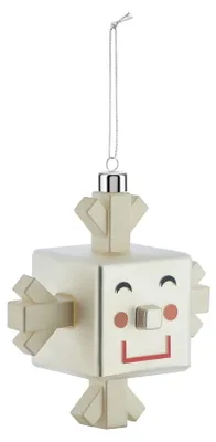 Weihnachtsdeko Schneeflocke, mundgeblasen, 10,2 cm, mehrfarbig