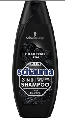 Zdjęcie produktu dla Schauma Szampon i żel 3w1 Charcoal do włosów dla mężczyzn 400 ml