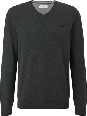 Produktbild von s.Oliver Herren Strickpullover mit V-Ausschnitt und Rippbündchen, Regular Fit