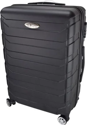 Produktbild von Hartschalenkoffer Kunststoff Reisekoffer Trolley mit Rollen 360° drehbar, Koffer (Typ):Schwarz - 64 x 44 x 27 cm