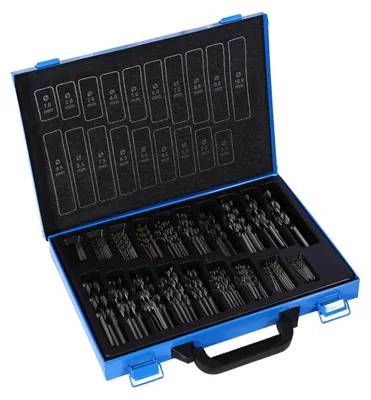 Obrázok produktu pre Súprava HSS vrtákov 170-dielna 1-10 mm, s kufríkom, pre kov