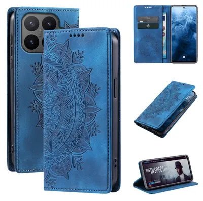 Produktbild von Mandala Handyhülle für Xiaomi 17T RFID Schutz Klapphülle Case Cover Design Schutzhülle Farbe: Blau