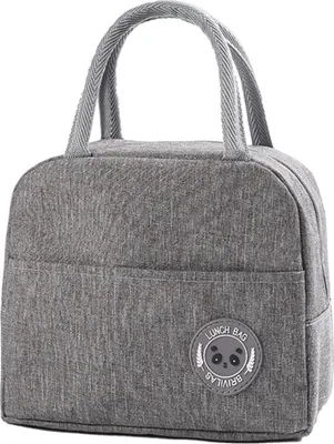 Obrázek produktu pro 6L přenosná izolovaná obědová taška Thermal Cooler Handbag Reusable Waterproof Large Capacity Leakproof for Work Travel Camping Picnic Hiking Grey