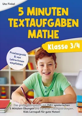 Immagine prodotto di 5 Minuten Textaufgaben Klasse 3/4 Mathe