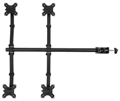 Obrázek produktu pro Držák na stůl pro monitor, výškově nastavitelný, pro čtyři monitory, černý