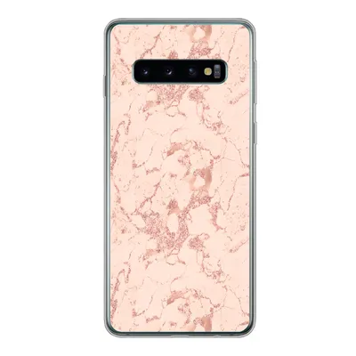 Produktbild von MuchoWow® Handyhülle Schutzhülle Hülle für Samsung Galaxy S10 Marmor - Roségold - Muster - Chic Silikon Softcase Handy Hülle - Handytasche