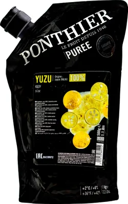 Produktbild von Food-United YUZU PÜREE Japanische Zitrus-Frucht Ponthier 1KG Smoothies Müsli