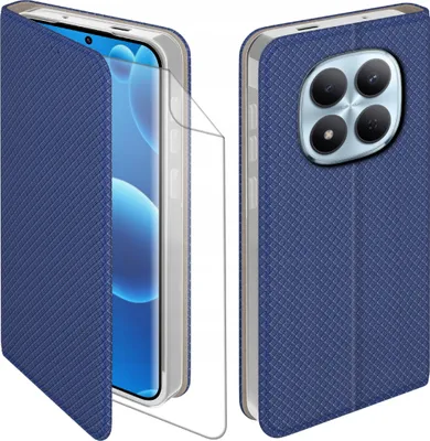 Immagine prodotto di Etui z klapką do Xiaomi Redmi Note 15 5G Zamykane Granatowe Futerał + Folia