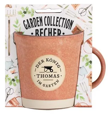 Produktbild von Garden Collection Becher aus Steinzeug, Rustikale Kaffeetasse Tasse -für Thomas