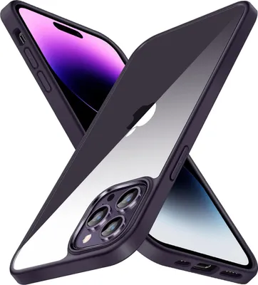 Produktbild von Apple Iphone 14 Pro Silikonhülle Lila Rahmen + 9H Gehärtetes Glas