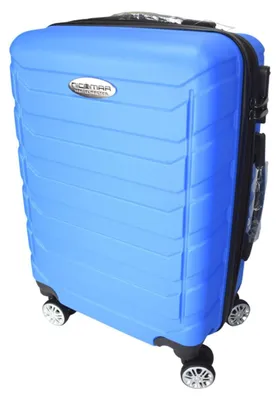 Produktbild von Hartschalenkoffer Kunststoff Reisekoffer Trolley mit Rollen 360° drehbar, Koffer (Typ):Blau - 55 x 38 x 23 cm
