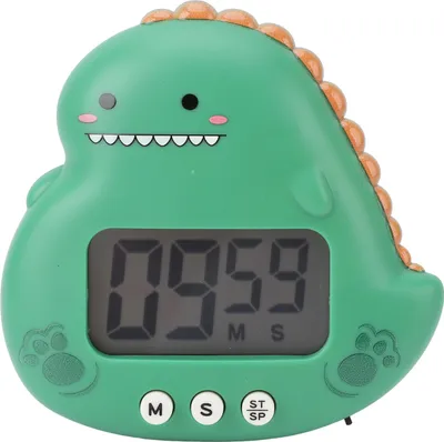 Produktbild von Niedlicher Dinosaurier-Kinder-Timer, großes LCD-Display, lauter Alarm, digitaler Küchen-Magnet-Countdown für Klassenzimmer, Zuhause, Studium, Kochen,