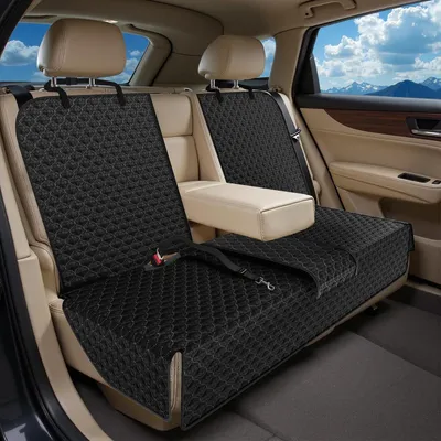 Immagine prodotto di Coperta per cani, adatta per il sedile posteriore dell'auto, impermeabile, resistente ai graffi, compatibile con seggiolini per bambini e cinture di sicurezza per cani, dimensioni 135 cm