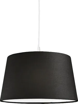 Zdjęcie produktu dla QAZQA – nowoczesna lampa wisząca I lampa wisząca I lampa wisząca biała z czarnym kloszem 45 cm – lampa wisząca I salon I sypialnia – tworzywo sztuczne okrągłe I podłużne – odpowiednia do żarówek LED E27