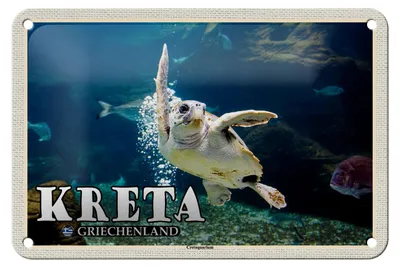 Produktbild von Blechschild Reise 18x12cm Kreta Griechenland Cretaaquarium Schild