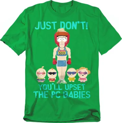 Image de South Park - "PC Babies" T-shirt Homme/Femme Unie TV29335 (XXL) (Vert irlandais)