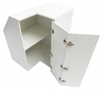 Produktbild von VDD – Eckschrank – Dachbodenschrank – Schrank für schräge Wände – Weiß - linke Ecke