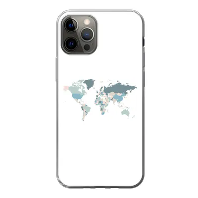Produktbild von MuchoWow® Handyhülle Schutzhülle Hülle für iPhone 13 Pro Weltkarte - Pastell - Länder Silikon Softcase Handy Hülle - Handy-Tasche