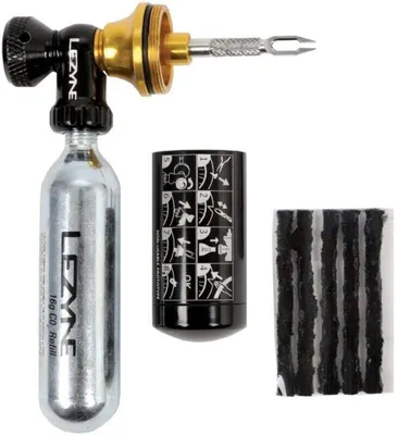 Zdjęcie produktu dla Lezyne Tubeless CO2 Blaster, Zestaw naprawczy, Opona bezdętkowa, Czarny, Złoto, 63 g, 5 szt.