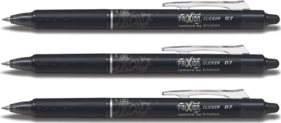 Obrázok produktu pre Pilot Frixion Clicker rollerball čierny - sada 3 ks