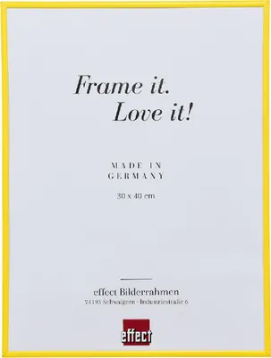 Produktbild von Effect Kunststoffrahmen Art Gelb 50x60 cm Klarglas Halbrundprofil