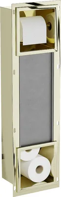 Produktbild von Mexen X-Wall-BP Toilettenpapierhalter mit Aufbewahrung, Gold - 1954