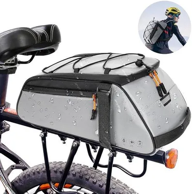 Produktbild von Famanu Fahrradtasche wasserdicht - 10 Liter - Für Gepäckträger - Reflektierend