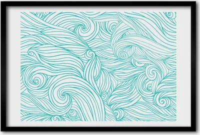 Produktbild von Bild 60x40 MDF-Rahmen, Wandkunst blaue Welle