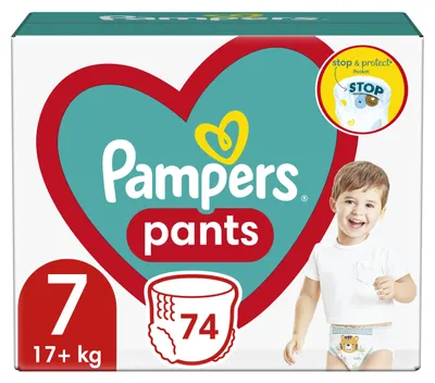 Obrázok produktu pre Plienky s funkciou zastavenia úniku a ochrany, veľkosť 7 (17 kg), 74 kusov