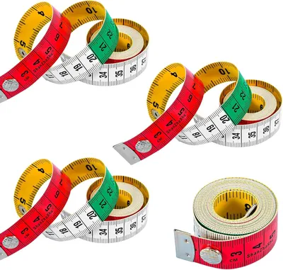 Produktbild von 4 Rollen Schneidermaßband, 150 cm/60 Zoll, Doppelseitiges Maßband für Schneider