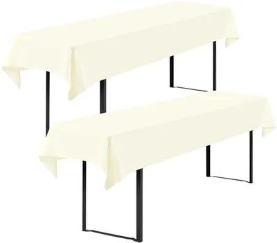 Obrázek produktu pro Obdélníkový ubrus 100 x 250 cm, pratelný, slonovinově bílý