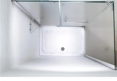 Produktbild von Eckduschkabine Duschabtrennung Dusche satiniert 100x90x195cm 8mm ESG Glas