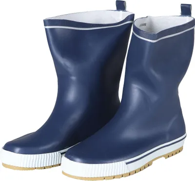 Produktbild von Damen-Gummistiefel Blau Flieder mit Rillenrand Gartenstiefel Regenstiefel robus & bequem