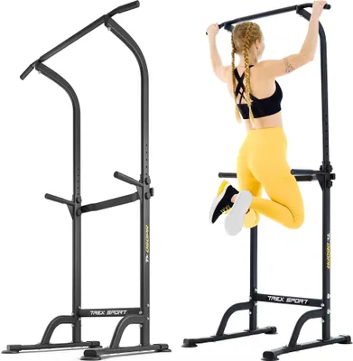 Produktbild von TREX SPORT Power Tower TX-060PR | Dip Station & Klimmzugstange freistehend | multifunktionaler Kraftturm