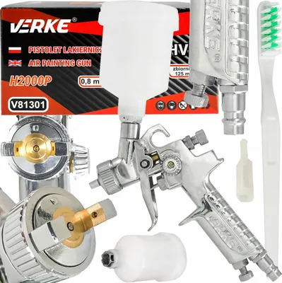 Obrázek produktu pro Stříkací pistole na barvy HVLP 0,8 mm tryska 125 ml Profesionální stříkací pistole Stříkací pistole