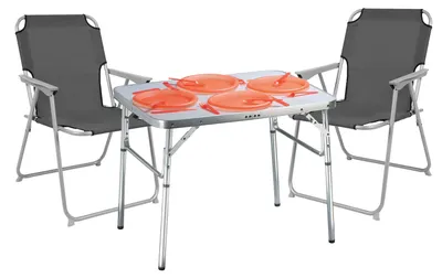 Produktbild von 3-teiliges praktisches Campingmöbel Set Alu L75xB55xH60cm