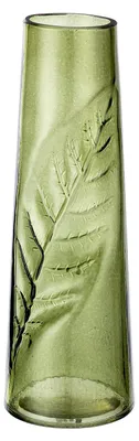 Zdjęcie produktu dla GILDE Vase, konisch, "Blatt", Blattmotiv, Glas, grün, , H. 29,5 cm, D. 10 cm 50436