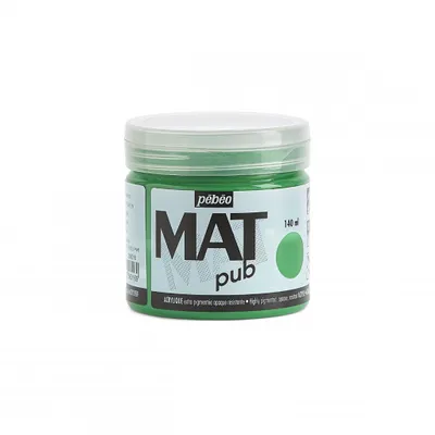 Produktbild von Pebeo Mat Pub Acrylfarbe, 140 ml, Permanentgrün
