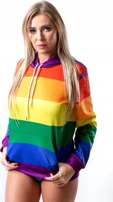 Immagine prodotto di Felpa arcobaleno LGBT con cappuccio in poliestere XL
