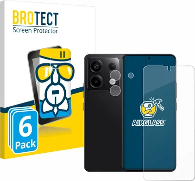 Produktbild von 6x BROTECT Schutzglas für Xiaomi Redmi Note 13 Pro 5G (Display+Kamera) Schutzfolie Panzer Folie Glas Display Schutz klar