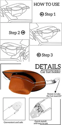 Immagine prodotto di Portacappelli da cowboy per auto, camion, SUV, dimensionalmente stabile, per riporre caschi/cappelli da baseball/cappelli da cowboy